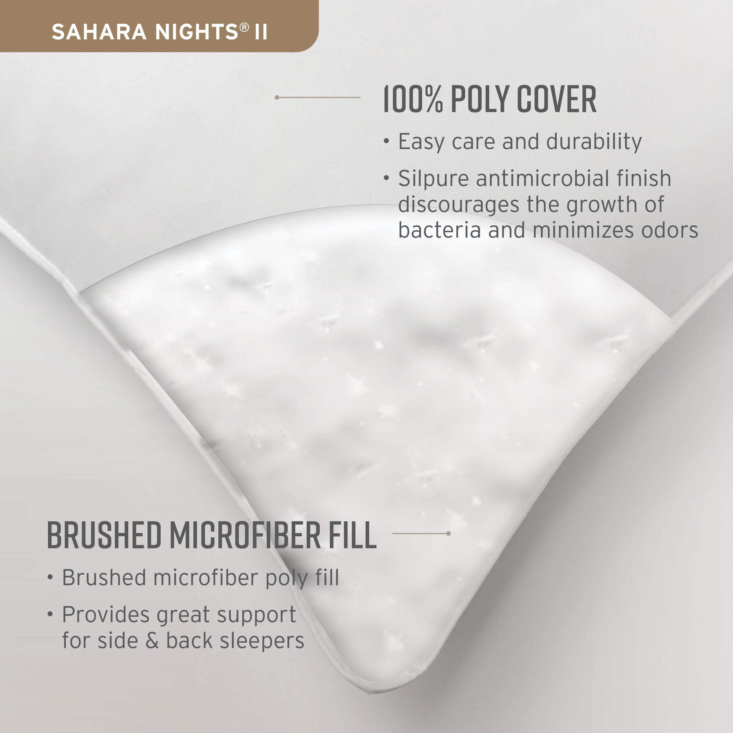 Hotel Sahara Nights II Pillow | Side Sleeper, Soft | Washable | 20x26