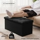 thumbnail image 3 of Taburete Otomano Plegable de almacenamiento Tapizado para Cama Dormitorio color negro, 3 of 6