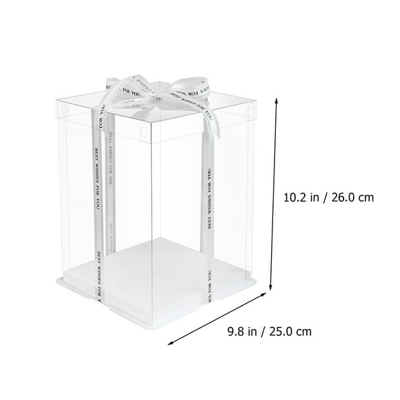 2pcs Transparent Boxes Cake Boxes Boxes Birthday Cake Boxes for Bakery Store Home
