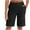 Black, variant on Ltctricy Women's Bermuda Shorts Comfy Elastic High Waisted Knee Length Sweatshorts Athletic Lounge Shorts with Pockets