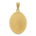 thumbnail image 4 of 14k Yellow Gold with Rhodium Solid Polished & Diamond Cut Lady of Guadalupe Oval Charm Pendant, 4 of 7