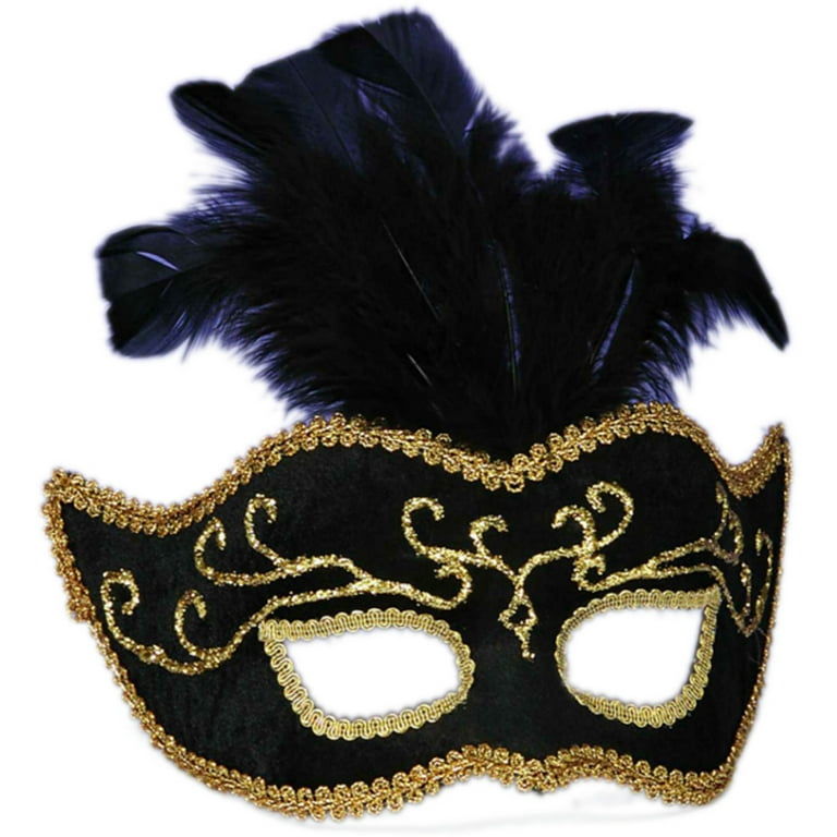 Feather Eye Mask Black White Masks Unisex Feather Eye Mask Black White Masks Unisex