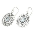 thumbnail image 3 of NOVICA Handmade .925 Sterling Silver Blue Topaz Dangle Earrings Traditional Floral with Jewels Indonesia Gemstone 'Spring Loyalty', 3 of 6