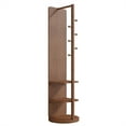 thumbnail image 6 of Accreate Full Length Mirror, 2-in-1 Wood Floor Mirror and Coat Rack, Modern Style Standing Mirror with Clothes Rack for Bedroom, Entryway, Living Room, 6 of 9