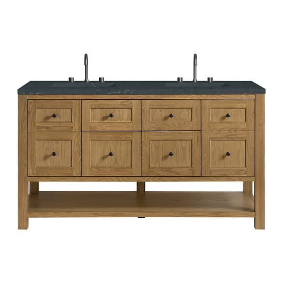 James Martin Vanities 330-V60D-LNO-3CSP Breckenridge 60" Free Standing Double Basin Poplar