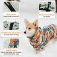 thumbnail image 2 of QBLEEV Warm Dog Winter Coat Windproof Cozy for Outdoor with Zipper Dog Cold Weather Jacket Fleece Lined for Large ,Small and Medium Dogs,Reflective Dog Clothes with Leash Hole,Orange Camo,L, 2 of 8