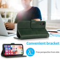 thumbnail image 5 of Funda tipo cartera de PU con tapa para iPhone X/XS, estilo empresarial, con cordón, ranuras para tarjetas, función atril, compatible con carga magnética, a prueba de caídas, protección total., 5 of 5