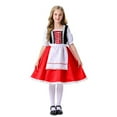 thumbnail image 6 of XXWXYD Little Red Riding Hood Dress for Girls and Kids Halloween 𝖥airytale Storybook Character 𝖢osplay Dress with Hooded Cloak 3-13 Years, 6 of 8