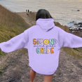 thumbnail image 4 of Women's Hoodies Sweatshirts Teacher Hoodies For Women First Day Back To School Sweatshirt with Pockets Long Sleeve Graphic Pullover Purple L, 4 of 6