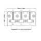 thumbnail image 4 of Electric Guitar Short Bridge Vintage Brass Compensated 3 Saddles for Tele Guitars, 4 of 5