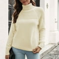 thumbnail image 4 of Lilgiuy Women's Raglan Sleeve Turtleneck Sweater Women's Loose Autumn And Winter Long-sleeved Sweater,Beige,8(M) Fall Clothes for 2022 Spring Winter, 4 of 5