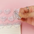 thumbnail image 1 of RENACLIPY 40Pcs Transparent Heart Clips Small Picture Clamps Practical Home Accessories, 1 of 8