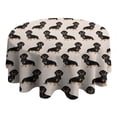 thumbnail image 4 of Cute Dachshund Round Tablecloth 60"x60",Wrinkle Wipeable Table Cloth for Kitchen Dining Room Picnic Patio Party, 4 of 6