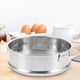 thumbnail image 5 of Cesta vaporera de 20 cm con asas de acero inoxidable, práctica rejilla para cocinar panecillos, ideal para el hogar, la cocina y el restaurante (plateada)., 5 of 6