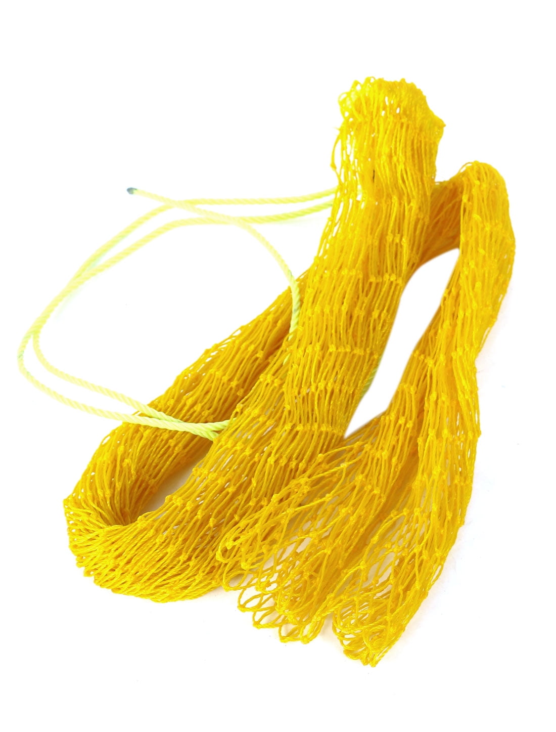 90cm Long 2cm x 2cm Mesh Hole Foldable Nylon Fishing Net Bag Yellow