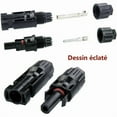 thumbnail image 4 of 10 Pairs MC4 Male/Female Connector for Solar Panel Cable Photovoltaic Systems, Solar Panels Cable Accessories, Waterproof - Black, 4 of 4