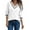 White, variant on hoksml Women's Color Block V-Neck Sweater Lightweight Long Sleeve Knit Pullover Casual Soft Everyday Top for Women