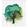 thumbnail image 3 of Ambesonne Willow Tree Shower Curtain, Blended Watercolor Leaf, 69"Wx75"L, Yellow Green Jade Green, 3 of 3