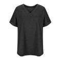 thumbnail image 5 of ZyeKqe Oversized T Shirts for Women Short Sleeve Shirts Casual V Neck Top Loose Fitting Tees Tunic Blouses, 5 of 6