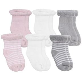 Kushies - 6 Pack newborn socks, Pink