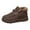 Coffee, variant on Womens Fuzzy Platform Snow Boots Fleece Lined Thick Sole Ankle Booties Breathable Slip On High Top Walking Shoes Black Size 9.5