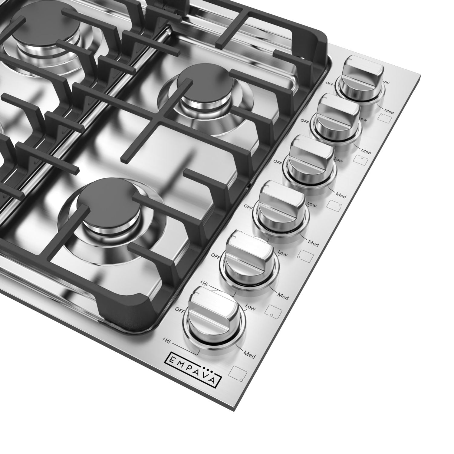 36 in. Gas Cooktop in Stainless Steel with 6 Burners including Power Burners