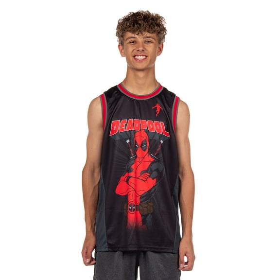 Marvel Deadpool Basketball Jersey Men's Dead Baller Athletic Gym Tank Top