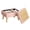 Pink, variant on SONGMICS Storage Ottoman, Foot Stool, Ottoman with Padded Seat, Foot Rest with Wood Legs, Small Table,11.8 x 15.7 x 11.4 Inches, Teddy Fleece, Pink