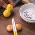 thumbnail image 4 of Qeeadeea/Cute Ceramic Chopstick Holders, Little Color Steamed Bun Chopstick Rests, Dinner Chopstick Stand For Home Decoration, Restaurant, Table Decoration-orange-5x2.5x1.6cm, 4 of 7