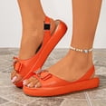thumbnail image 5 of Samdudou Wedge Sandals for Women Open Toe Slingback Flatform Shoes Elegant Rhinestone Bowknot Embellished Slip On Casual Summer Beach Vacation Everyday Dressy Footwear, 5 of 9