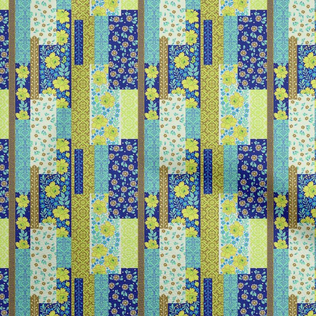 oneOone Cotton Poplin Twill Light Brown Fabric Floral Craft Projects Decor Fabric Printed By The Yard 56 Inch Wide