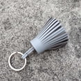 thumbnail image 4 of Llavero decorativo Qarigey colgante cuero borla hecho a mano gris, 4 of 6