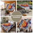 thumbnail image 6 of Abstract Basketball, Tapestry for Bedroom Wall Hanging Tapestry, Contemporary Rainbow Street Art Ceiling Backdrop Tapestries Poster Blanket Wall Decor for Teens Room Living Room Dorm 51" x 59", 6 of 8