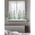 thumbnail image 5 of Wildflower Leaf Curtains 45 Inch Length,Sheer Curtains for Bedroom Living Room Window Green Floral Botanical White Watercolor Rod Pocket Drapes Kitchen Curtains Small Half Window 42"x45" 2 Panels, 5 of 6