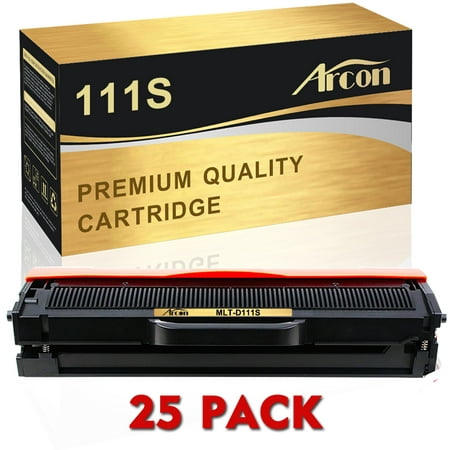 Arcon 25-Pack Compatible Toner for Samsung 111S MLT-D111S works with Samsung Xpress SL-M2020 M2020W M2022 M2022W M2024 M2070 M2070W M2070F M2070FW M2026W Printers (Black)