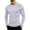 White, variant on hoksml Men's Raglan Long Sleeve Compression Shirt, Crew Neck Back Mesh Panel Slim Cut Quick Dry Athletic Base Layer in Solid Colors