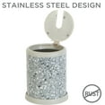 thumbnail image 3 of Bath Bliss Self Closing Lid Toilet Brush and Holder in Terrazzo Grey 4.5" Rdx 15.4", 3 of 11