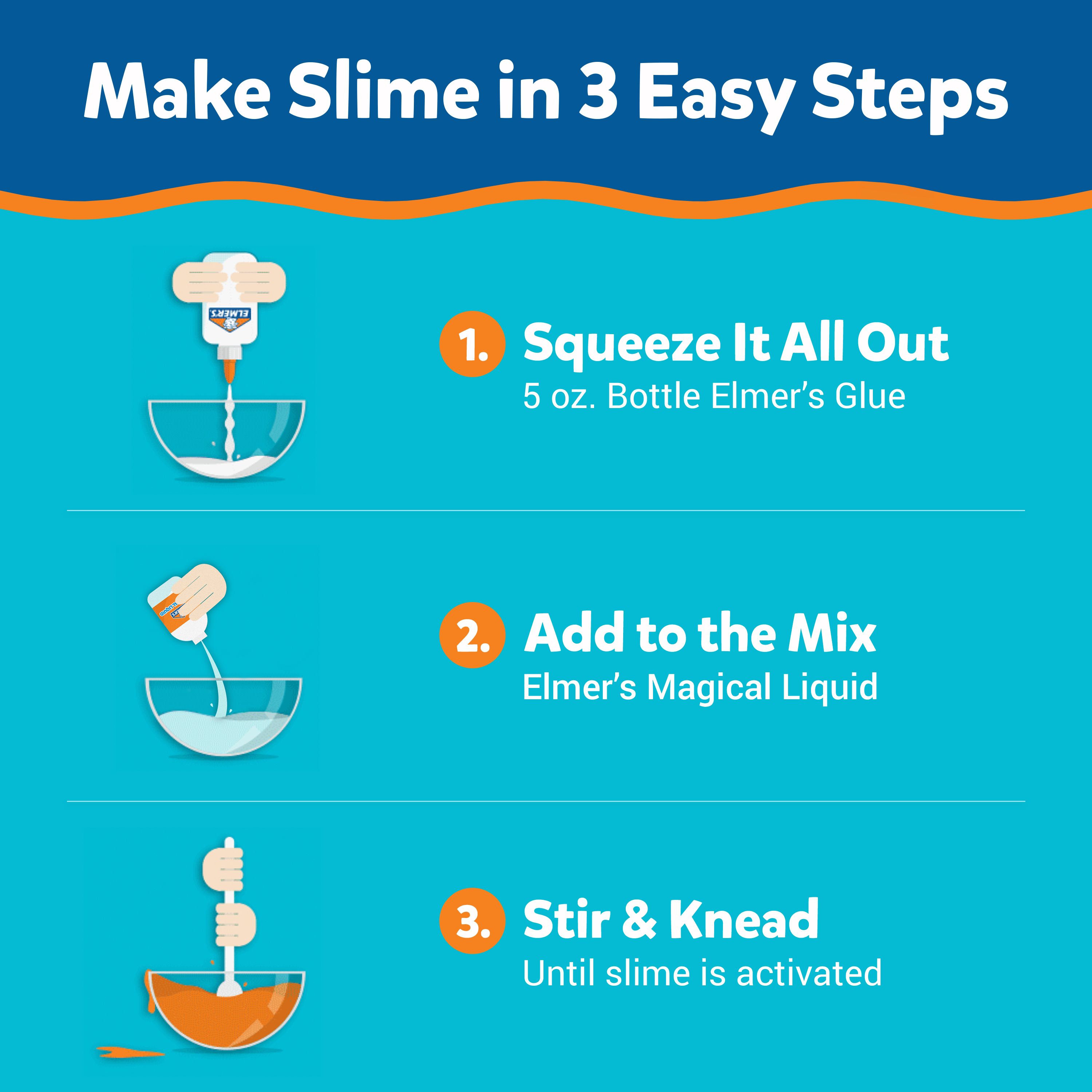 Elmer’s Mega Slime Kit: Supplies Include Color Changing, Translucent, Color & Clear Glue, UV Light, 8 Count - image 4 of 7