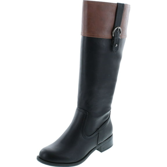 Soda Womens Visa Two Tone Harness Riding Boots