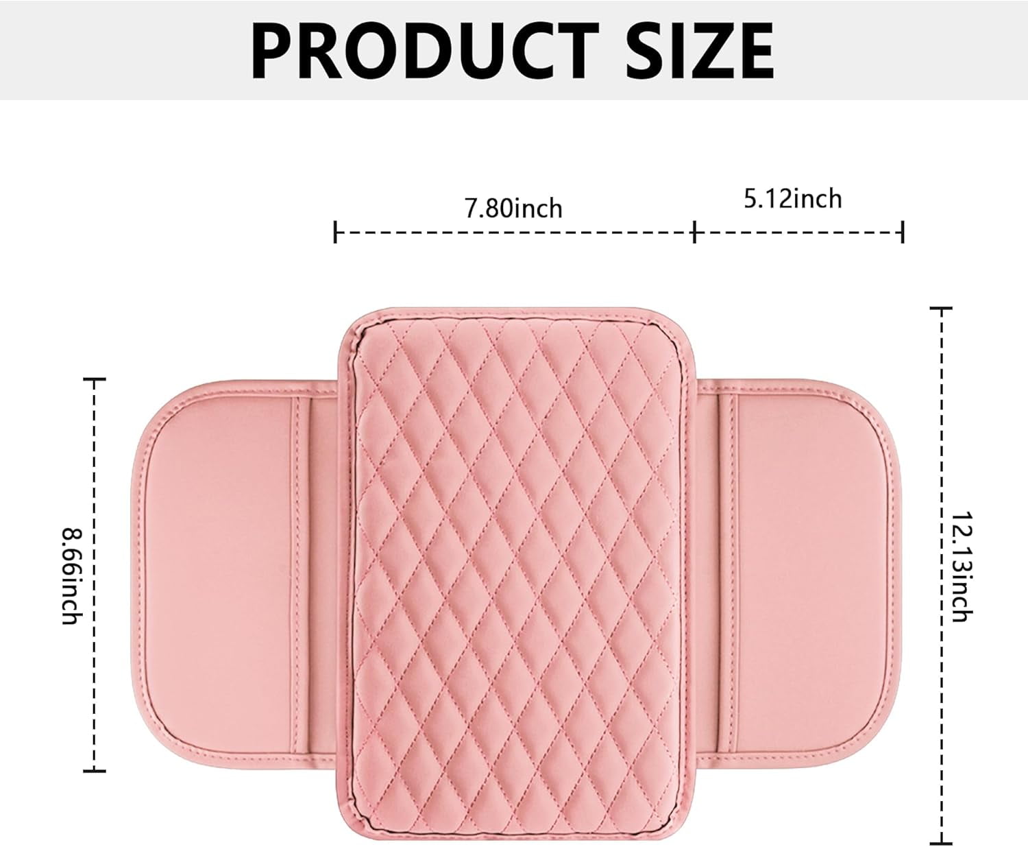 Microfiber Leather Car Armrest Cover Cushion Upgraded Car Center Console Cover with 2 Storage Bags Universal Cars Interior Accessories Cars Armrest Storage Box for Most Vehicles, Gray