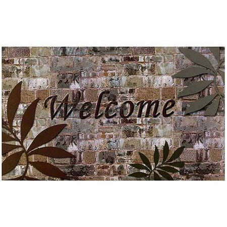 Umber Entrance - Welcome Palms Outdoor Rubber Entrance Mat