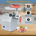 thumbnail image 5 of 2025 New Commercial Electric Meat Grinder, Stainless Steel Meat Mincer Max Yield 265lbs/H with 200r/m by 800W, Heavy Duty Sausage Stuffer with 2 Blades 2 Grinding Plates (6mm 8mm) for Kitchen, 5 of 7