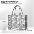 thumbnail image 3 of Large Capacity Tote Bag,White Daisy Pattern Handbag Fashion Luxury Tote Bag,15.7"x13"x 5.1" Inches,Laptop Compatible, 3 of 6