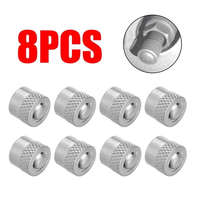 8pcs/set 8mm Car Valve Caps Metal Short Gasket Premium Tire Valve Cap Cover Car Wheel Tires Valves Tyre Stem Air Caps