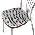 thumbnail image 3 of Air Balloon Dining Chair Pad, Travel Adventures Clouds Doodle Striped Background, Water Resistant Pillow with Straps for Kitchen Seats, 2 Pieces Set, Multicolor, by Ambesonne, 3 of 5