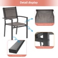 thumbnail image 4 of CHYVARY 7-Piece Metal Textilene Outdoor Furniture Set Waterproof Dining Chair Set Suitable for Patio Backyard and Garden, Gray, 4 of 6