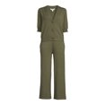 thumbnail image 2 of Time and Tru Women's Cardigan Sweater and Pants Set, 2-Piece, 2 of 5
