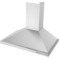 thumbnail image 3 of Streamline 36 in. Patria Convertible Wall Mount Range Hood in Brushed Stainless Steel with Baffle Filters, Push Button Control, LED Light, 3 of 9