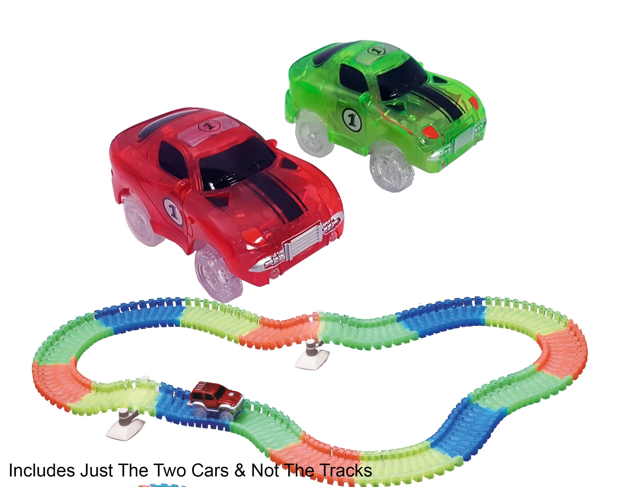 Car Magic Track Twister Tracks Neon Glow Dark Bridge Tunnel Toy Set Gift Kids US 