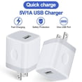 thumbnail image 5 of USB Wall Charger Block,USB Charger Adapter,AILKIN 5V/1A/4Pack Wall Charger Block Fast Charging Station Power Base Charger Block Plug Brick for iPhone Wall Charger, 5 of 6